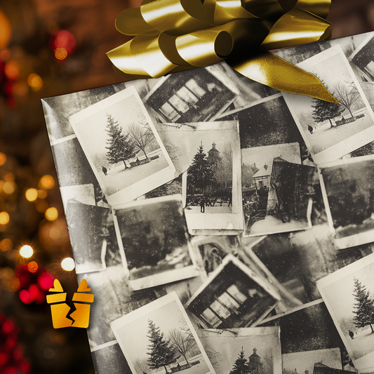 Vintage Polaroid Christmas Wrapping Paper