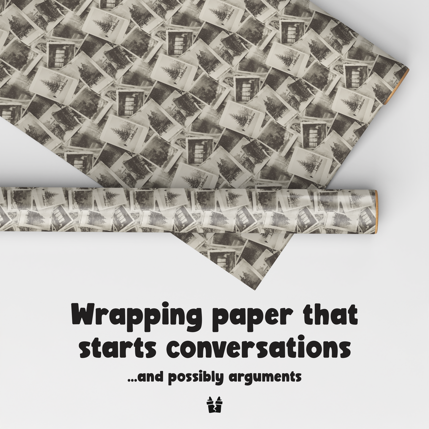 Vintage Polaroid Christmas Wrapping Paper