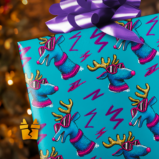 90's Rudolph Christmas Wrapping Paper
