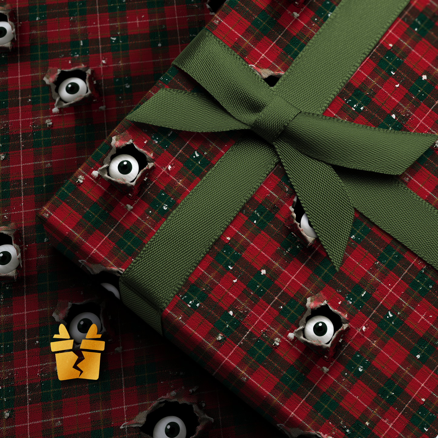 Creepy Eyes Christmas Wrapping Paper