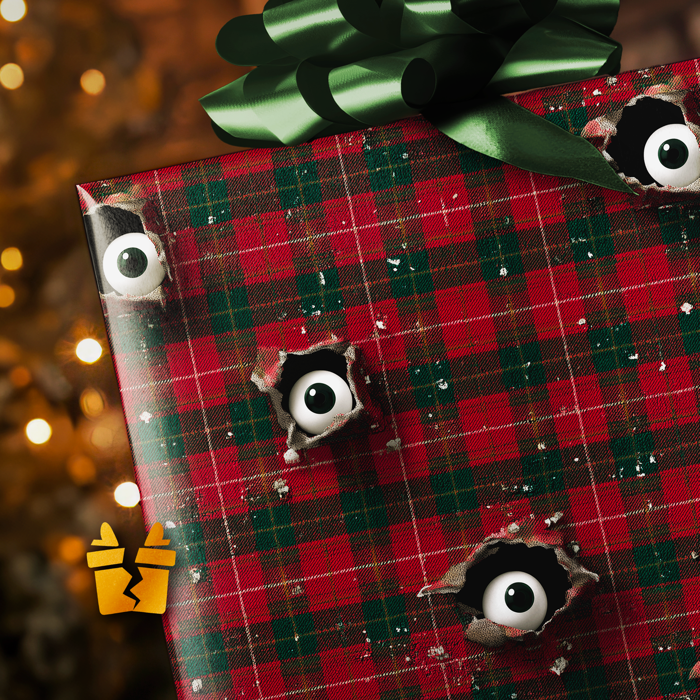 Creepy Eyes Christmas Wrapping Paper