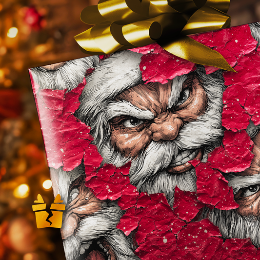 Funny Santa Christmas Wrapping Paper