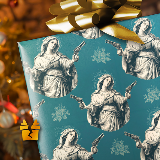 Pistol Mary Christmas Wrapping Paper