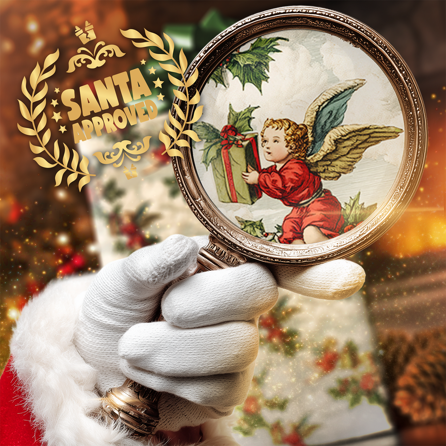 Vintage Cherub Christmas Wrapping Paper